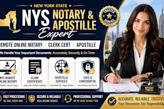 handle nys remote online notary, clerk cert and apostille services