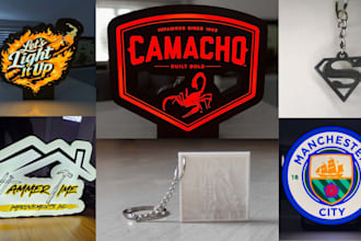 create custom 3d lightbox, 3d logo lithophane stl 3mf keychain wall decor