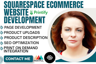 design squarespace ecommerce dropshipping website setup printful printify pod