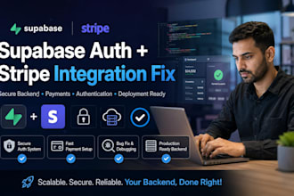 fix supabase auth, backend setup and stripe payment integration