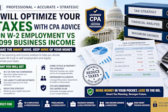 optimize your taxes with CPA advice on w2 employment and 1099 business income
