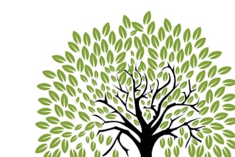 make a clean and modern tree logo for businesses