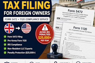 file your us llc tax return form 5472 and 1120 for foreign owned llc compliance