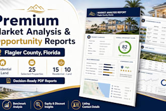 create market analysis and opportunity reports for properties in flagler florida