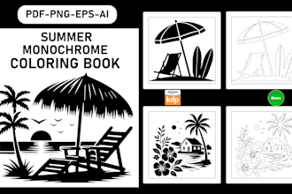 create a monochrome or custom coloring book for KDP