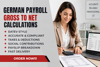 calculate german payroll gross to net datev style