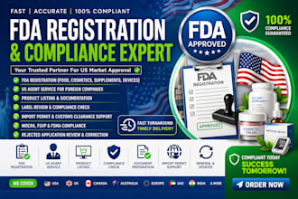 do fda registration, US agent, product listing, compliance