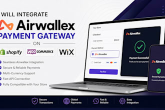 integrate airwallex payment gateway on shopify woocommerce or wix