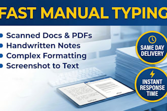 be your expert typist to retype handwritten notes and scanned documents to word