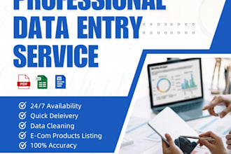 do data entry, copy paste, web research with fast delivery