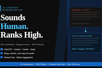 convert robotic ai text into natural SEO optimized content