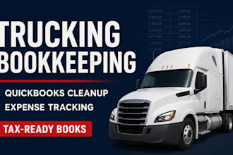 manage trucking bookkeeping, quickbooks cleanup and expense tracking for fleets
