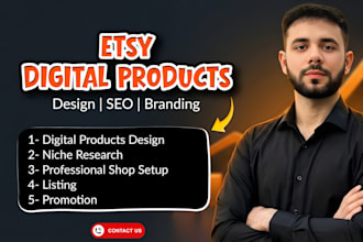 create etsy digital products, etsy shop setup with etsy seo