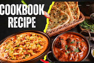 design, and write recipes for cookbook recipe book african meal,food blog ebook