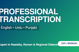 provide accurate and fast urdu punjabi and english transcription