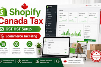 setup canada gst hst, shopify tax, ecommerce tax filing