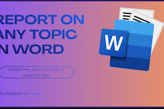 write a report for you