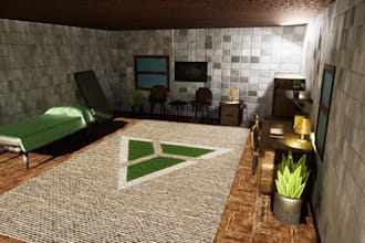 create a high quality 3d game environment room in unreal engine, ue5