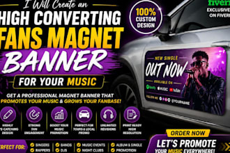 create an high converting fans magnet banner for your music