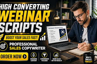 write high converting webinar script sales and presentation script