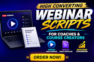 write a high converting webinar script for coaches and course creators