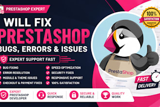 fix prestashop bugs, errors, issues, and provide expert prestashop support fast