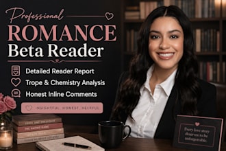 beta read your romance or dark romance manuscript