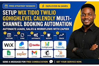 setup wix tidio twilio gohighlevel calendly multi chanel booking automation