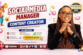 be your social media manager social media marketing manager social media post