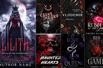 do stunning, premium dark romance cover design, KDP