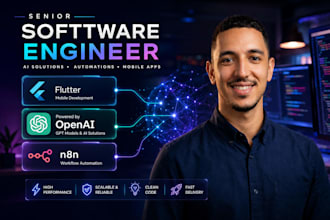 develop flutter ai mobile app, custom ai chatbot and ai agent