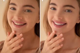retouch model photos with high end beauty retouching