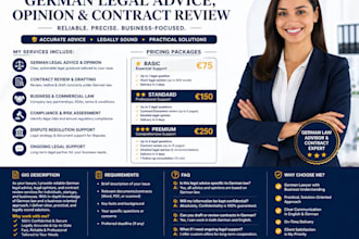 be your lawyer for german advice, opinion, and contract review