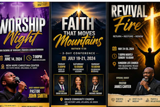 design eye catching church flyer or social media flyer in 4hrs