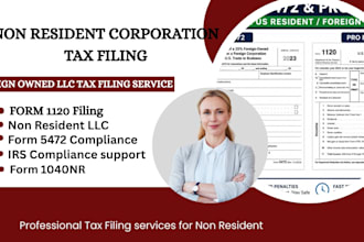 prepare and file irs form 5472 and pro forma 1120 for foreign owned US llc