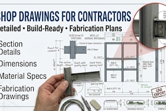 create shop drawings for contractors with detailed construction and fabrication