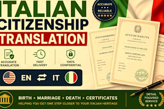 translate your certificates for italian citizenship