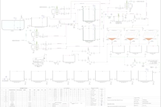 make pid, pfd, 2d and 3d technical drawings in autocad