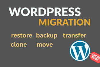 backup transfer restore website and wordpress migration