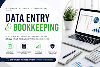 do bookkeeping support, quickbooks work, data entry, and administrative tasks