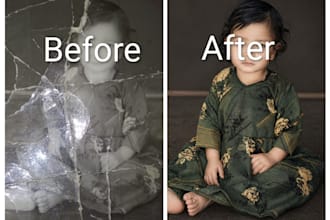 restore, repair, and colorize old damaged photos professionally