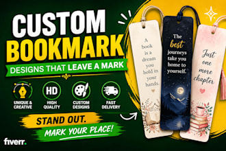 design premium and printable bookmarks in 24 hours