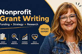 nonprofit 501c3 grant proposal writing, ngos donors funding strategy research