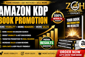 do result driven amazon kdp promotion, book marketing, ebook promotion