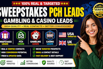 provide real and active sweeps takes leads, p c h leads of any targeted location