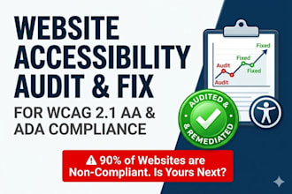 fix and audit website accessibility for wcag 2 2 aa  and ada compliance