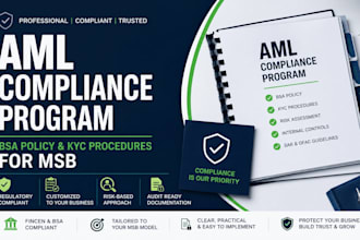 write your aml compliance program bsa policy and kyc procedures for msb