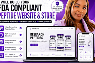 consultant build fda compliant peptide website store