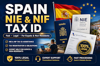 get spain nie nif tax id, expat tax registration,vat,digital nomad,non resident