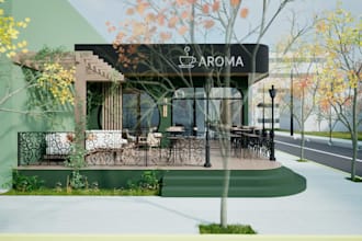 do 3d exterior modeling of your house or building from plans